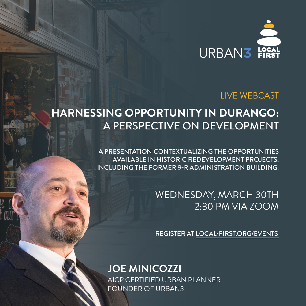 Joe Minicozzi presents on downtown development in Durango